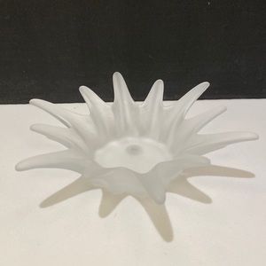 Partylite 7” Splash frosted glass tea light holder